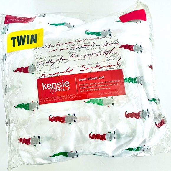 Kensie Home Holiday Christmas Gnomes Microfiber twin sheets extra deep pockets - Picture 13 of 16